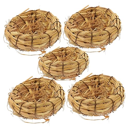 BESPORTBLE 2sets Vögel Nest Gras Ornament Vogel Nistmaterial Ostern Vogelkäfig 5 Stücke * 2 von BESPORTBLE