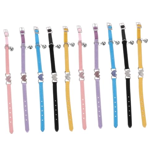 BESPORTBLE 10 STK Haustierhalsband schmaler Kragen Bandanas für kleine Hunde hundegeschenk hundezubehör Dog Collars Welpenhalsbänder Welpenhalsband Katzenhalsband Hundehalsband aus Polyester von BESPORTBLE