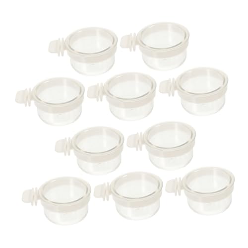 BESPORTBLE 10 Stück Futternäpfe Acryl Hängende Futter und Wasserschalen für Vögel Papageien und Wellensittiche Sicherer und Langlebiger Futterspender für Vogelkäfige BESPORTBLE 10 Stück Futternäpfe Acryl Hängende Futter und Wasserschalen für Vögel Papageien und Wellensittiche Sicherer und Langlebiger Futterspender für Vogelkäfige von BESPORTBLE
