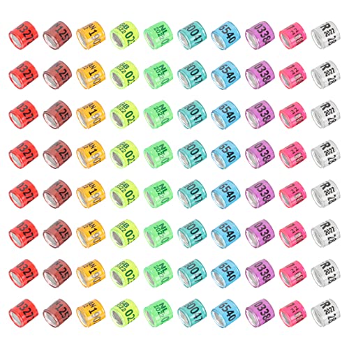 BESPORTBLE 100St Brieftauben-Identifikationsring Achsmutternabdeckungen Taubenringe Beinring goldwaschrinne blingoball Geflügelfußringe Voliere Vogelmarkierung Aluminium Colorful von BESPORTBLE