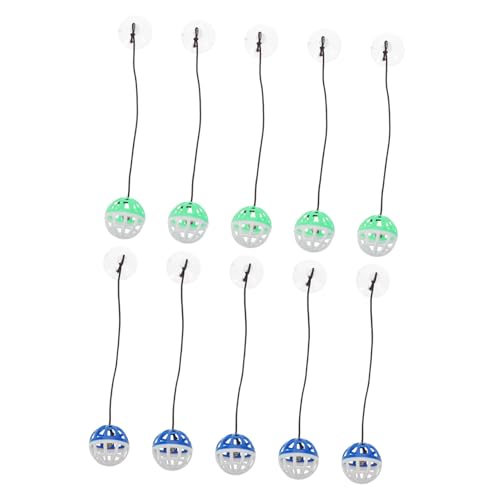 BESPORTBLE 10St Kleines Haustier Katzen cat Toys Katzenminze- Hamsterglocke Glockenspielzeug mit Saugnapf kleines zum Necken für Haustiere von BESPORTBLE