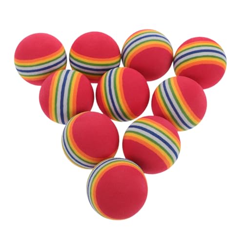 BESPORTBLE 10stücke Eva Rainbow Balls Für Katzen Und Kleine Hunde Interaktive Weiche Spielbälle Für Drinnen Beißenfest Spielen Und Trainieren von BESPORTBLE