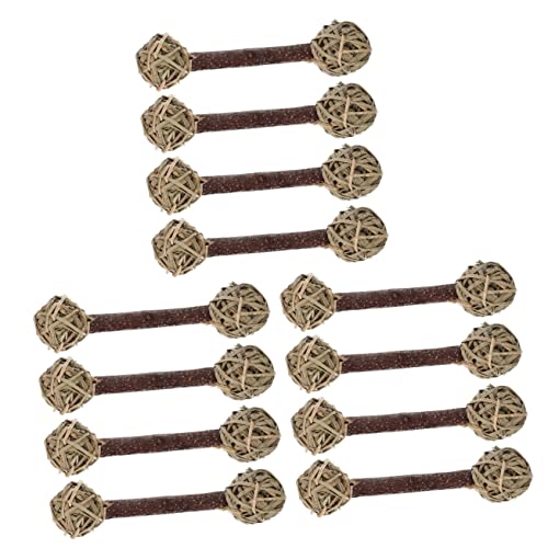 BESPORTBLE 12 STK Beißstab Für Hamster Kauspielzeug Für Kaninchen Chinchilla Knabberspielzeug Chinchilla-Accessoire Hasenkauspielzeug Sportliche Snacks Kinderkrankheiten Meerschweinchen Holz von BESPORTBLE