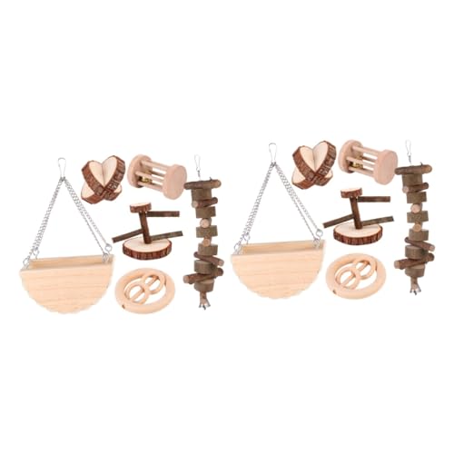BESPORTBLE 12 STK Haustierspielzeug Aus Holz Hasenspielzeug Aus Holz Kleine Tiere Kauen Spielzeug Vogelspielzeug Schleifspielzeug Für Haustiere Hasenbeißspielzeug Hölzern Hamster Erröten von BESPORTBLE