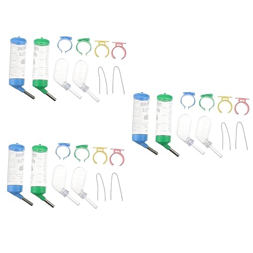 BESPORTBLE 3sets Wasserflasche Set Haustier Trinkflaschen Funktion Für Hamster Meerschweinchen 4 Stücke * 3 von BESPORTBLE