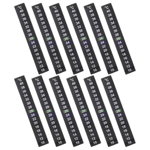 BESPORTBLE 12 Stück Aquarium Thermometer Aufkleber – Temperaturanzeige Für Terrarium Und Kombucha - Einfach Aufkleben - Präzise Messung Von 10 ℃ Bis 40 ℃ 50 ℉ Bis 104 ℉ von BESPORTBLE