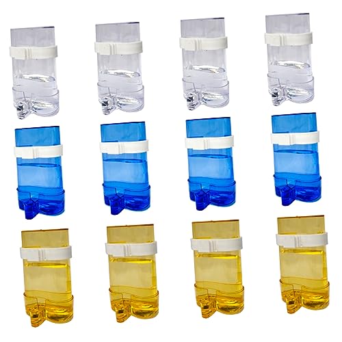 BESPORTBLE Futter- Und Wasserspender Für Papageien Mit Großem Fassungsvermögen 12er-Pack Automatischer Spender Für Vögel Stabiler Kunststoff von BESPORTBLE