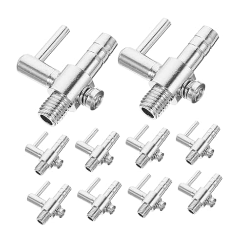 BESPORTBLE 12 Teiliges Regelventil Für Sauerstoffpumpe Shunt Pumpe Aquarium Luftpumpen Strömungshebel Luftstrom Splitter Luftleitungs Schlauchverbinder Fischtank Splitter Silber von BESPORTBLE