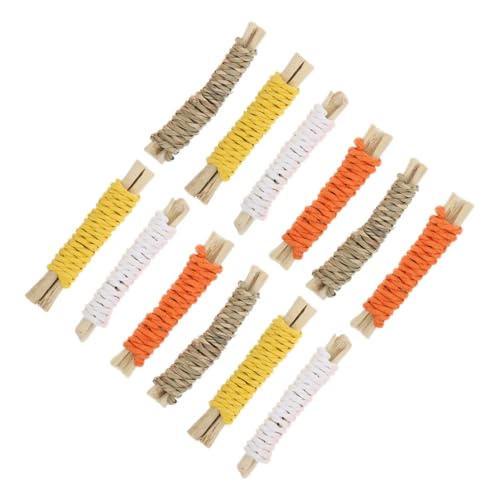 BESPORTBLE 12stücke Chew Sticks Für Kleintiere Molar Sticks Aus Natürlichen Materialien Geeignet Für Kaninchen Hamster Und Vögel Fördert Spiel Und Zahnpflege Handgefertigt Bunten Farben von BESPORTBLE