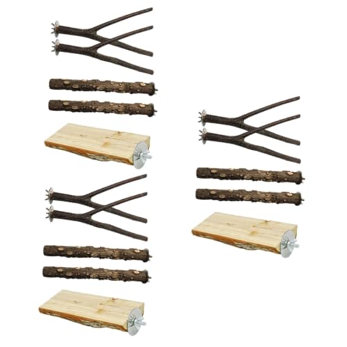 BESPORTBLE 15 STK Papagei Stehender Stock Barsch Natürlichem Holz Sittich Barsch Vogelkäfigstangen Papageienholzstab Plattform Für Papageienbarsche Pfeffer Holz Hölzern Vogel Liefert von BESPORTBLE