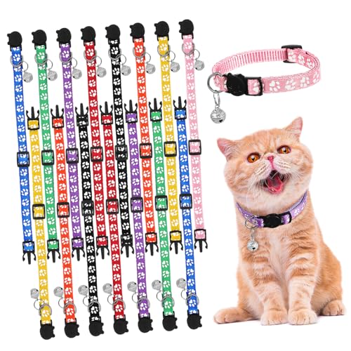 BESPORTBLE Winzige Katzenhalsbänder Mit Glöckchen 16er-Packung Abreißbare Reflektierende Katzenhalsbänder Für Mädchen Weiches Bequemes Design BESPORTBLE Winzige Katzenhalsbänder Mit Glöckchen 16er-Packung Abreißbare Reflektierende Katzenhalsbänder Für Mädchen Weiches Bequemes Design von BESPORTBLE