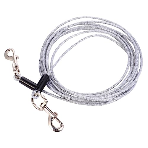 BESPORTBLE Zugseil Für Hunde Mit Doppeltem Kopf Wärmebeständigem Material Ergonomischem Griff Langlebigem Draht Perfekter Balance Zwischen Freiheit Und Kontrolle Für Welpen Und Haustier von BESPORTBLE
