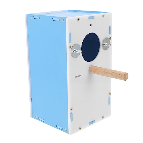 BESPORTBLE 1Pc Box Zuchtbox Vögel Kunststoff Zuchtkoffer Kunststoff Vogelkoffer Papageienzuchtnest Vogelbrüterei Vogelzuchtnest Vogelnest Vogelhaus Nymphensittich Zuchtnest Blau von BESPORTBLE