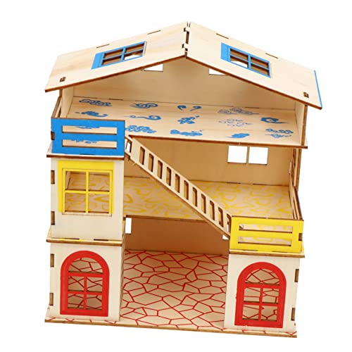 BESPORTBLE Hamsterschloss Aus Natürlichem Holz Mit Mehrschichtdesign Für Hamster Rennmäuse Und Andere Kleine Haustiere Als Spielzeug Und Sicheres Zuhause BESPORTBLE Hamsterschloss Aus Natürlichem Holz Mit Mehrschichtdesign Für Hamster Rennmäuse Und Andere Kleine Haustiere Als Spielzeug Und Sicheres Zuhause von BESPORTBLE