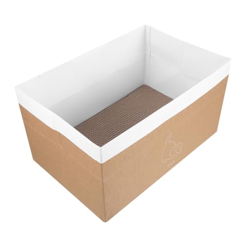 BESPORTBLE Katzenhaus Mit Kratzdesign Aus Wellpappe Und Kraftpapier Für Haustiere Zum Spielen Und Schlafen Abnehmbar Und Verschleißfest von BESPORTBLE