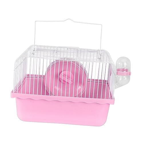 BESPORTBLE Kleintier Käfig Für Hamster Und Kleine Haustiere Tragbarer Hamsterkäfig Mit Laufrad Und Auslaufsicherem Trinkbehälter Für Futter Und Spiel von BESPORTBLE