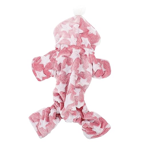 BESPORTBLE 1stück Hundepyjama Korallenfleece Für Kleine Hunde Bequeme Nachtkleidung Mit Kapuze Für Herbst Und Winter Sorgt Für Wärme Und Stil Bei Ihren Haustieren von BESPORTBLE