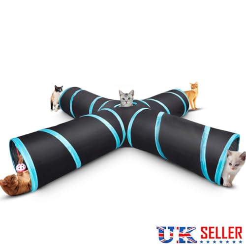 BESPORTBLE 1Stk Haustier Spielzeug Weg, Haustiertunnel Hamsterspielzeug Katzenspielzeug Durchgangsspielzeug tierischer Tunnel Haustier-Katzen-Tunnel Hamster Röhre Haustierhaus Blue von BESPORTBLE