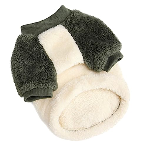 BESPORTBLE 1Stk Kleidung für Haustiere Hundeumhang Hund wintermantel kleine hundeweste warme Weste kalt hundemantel Dog Raincoat Haustier -Outfit Hund lustige Kleidung Polarfleece Dark Green von BESPORTBLE