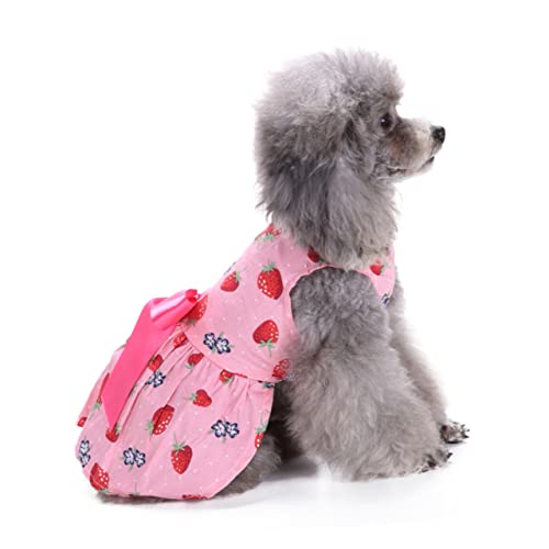 BESPORTBLE Hundekleid Mit Erdbeer-Schleife Ärmellos Welpenrock Elegantes Outfit Größe L BESPORTBLE Hundekleid Mit Erdbeer-Schleife Ärmellos Welpenrock Elegantes Outfit Größe L von BESPORTBLE