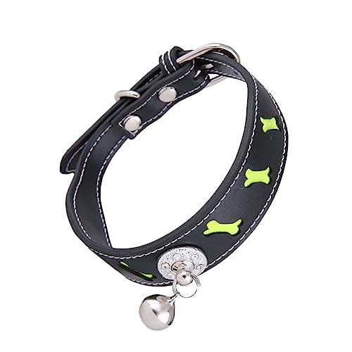 BESPORTBLE 1stück Verstellbarer Pu Für Hunde Und Mit Reflektor Und Glocke Kreatives Langlebiges Haustierhalsband Geeignet von BESPORTBLE