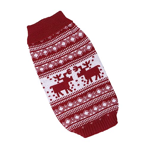 BESPORTBLE 1stk Gestrickter Pullover Für Haustiere Hundeweihnachtspullover Kleiner Hundepullover Hals Pullover Und Weihnachtspullover Hunde-Outfit Welpenkostüme Welpenpullover Hündchen Rot BESPORTBLE 1stk Gestrickter Pullover Für Haustiere Hundeweihnachtspullover Kleiner Hundepullover Hals Pullover Und Weihnachtspullover Hunde-Outfit Welpenkostüme Welpenpullover Hündchen Rot von BESPORTBLE