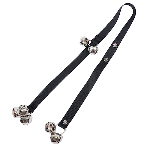 BESPORTBLE 1stk Haustier Türklingel Seil Träger Kuhglocke Alarmseil Für Hunde Klingelnde Glocke Transportbox Für Haustiere Welpen Laufstall Bellen Türknauf Geflochtenes Band Black von BESPORTBLE