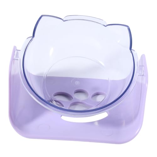 BESPORTBLE 1stk Haustierbedarf Gekippter Futternapf Halsschutzschale Futterautomat Für Haustiere Schüssel in Katzenform Plastik Violett von BESPORTBLE