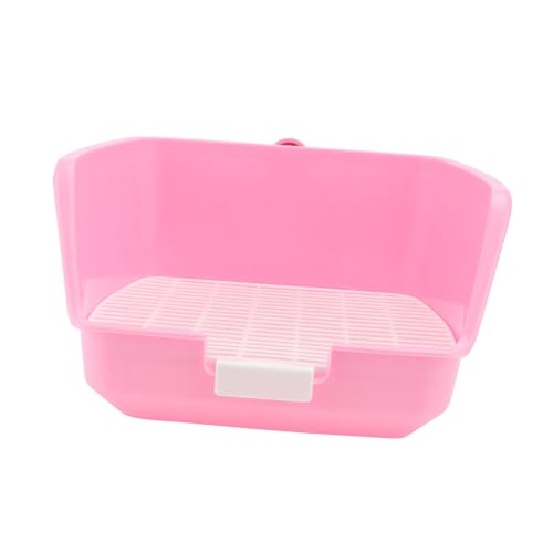 BESPORTBLE 1stk Kaninchentoilette Badezimmer Hamster Einstreu Anti-Spray-urin Plastik Sitzkissen Rosa von BESPORTBLE
