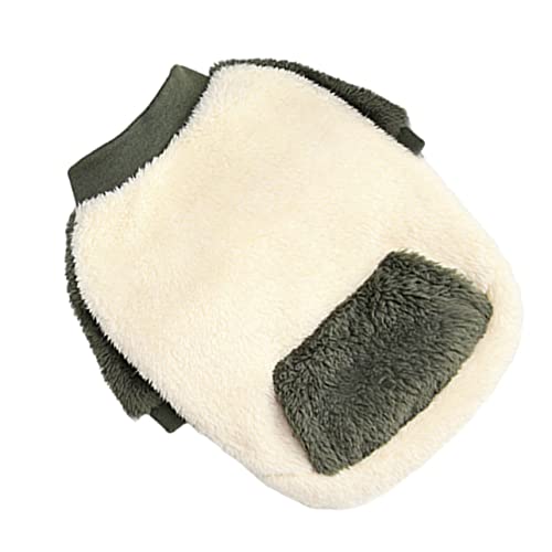 BESPORTBLE 1stk Kleidung Für Haustiere Kalt Hunde Welpenmantel Wasserdichter Kapuzenpullover Mäntel Welpenkleidung Pudel Polar- Hündchen-Kapuzenpullover Winterjacke Dark Green Polarfleece von BESPORTBLE