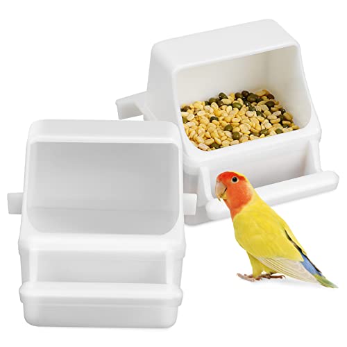 BESPORTBLE 2 STK Essensbox Futterspender für Futterbehälter Vogel Fütterer Vogelfütterer Vogelfutterstation für Haustiere Vogelkäfig-Zubehör Konservendosen Terrarium Wellensittich Papagei von BESPORTBLE