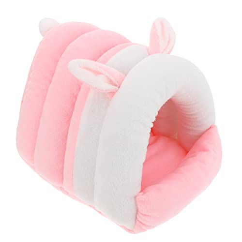 BESPORTBLE 2 STK Hamsternest Spielzeughängematte für Kuscheltiere Warmes Plüsch-Hamsterbett Zelt kuschelbett kuschelhöhle Hamsterhausbett Hamster warmes Nest Haustier Ruhebett Baumwolle Rosa von BESPORTBLE