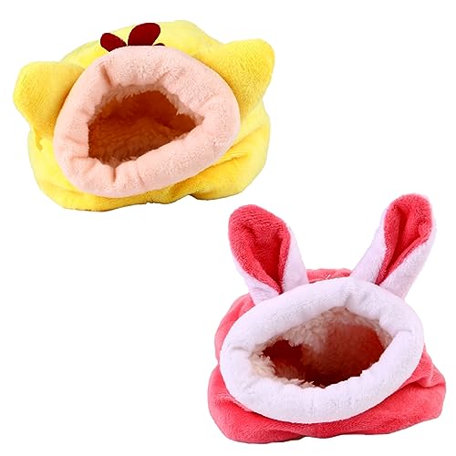 BESPORTBLE 2 STK Hamsternest warmes Haustierbett ausgestopfter Hamster Haustierzubehör kleines Tiernest Hamsterhaus kuschelhöhle nagerhaus kleine Tiere nisten warmes Käfighöhlenbett Baumwolle von BESPORTBLE