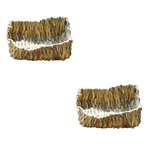BESPORTBLE 2 STK Haustierbett geflochtenes Bett aus Hamsterstroh Einstreu für Meerschweinchen Hasengrasmatte kanninchenhäuser kaninchenhäuser Kaninchen-Schlafnest Schlafbett Schilfgras BESPORTBLE 2 STK Haustierbett geflochtenes Bett aus Hamsterstroh Einstreu für Meerschweinchen Hasengrasmatte kanninchenhäuser kaninchenhäuser Kaninchen-Schlafnest Schlafbett Schilfgras von BESPORTBLE