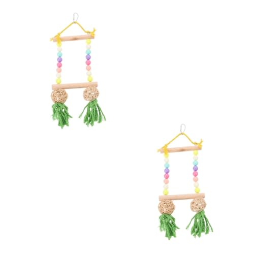 BESPORTBLE 2 Stücke Haustier Vogel Schaukel Papagei Spielzeug Grind Stick Vogel Hängen Spielzeug Set Für Papageien Spielzeit Stehen Vogel Kauen Decor BESPORTBLE 2 Stücke Haustier Vogel Schaukel Papagei Spielzeug Grind Stick Vogel Hängen Spielzeug Set Für Papageien Spielzeit Stehen Vogel Kauen Decor von BESPORTBLE