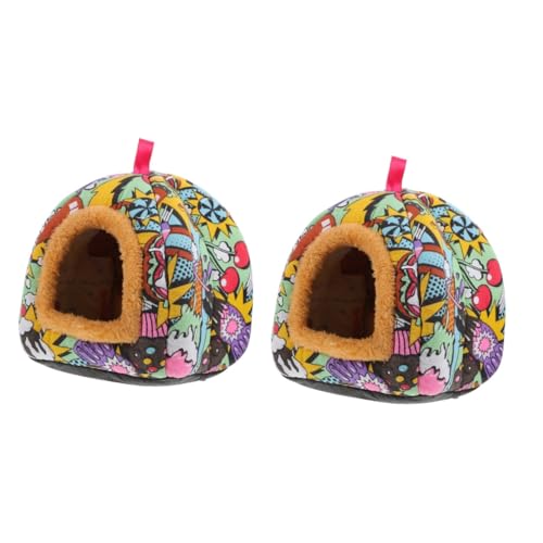 BESPORTBLE 2 STK kleines Haustiernest Haustier warmes ausgestopfter Hamster Winter Pet Nest Hamster Nest Schlafsack Hamsterbett Haustierbett Igel Hamsternest das Bett Hamsterhaus Plüsch von BESPORTBLE