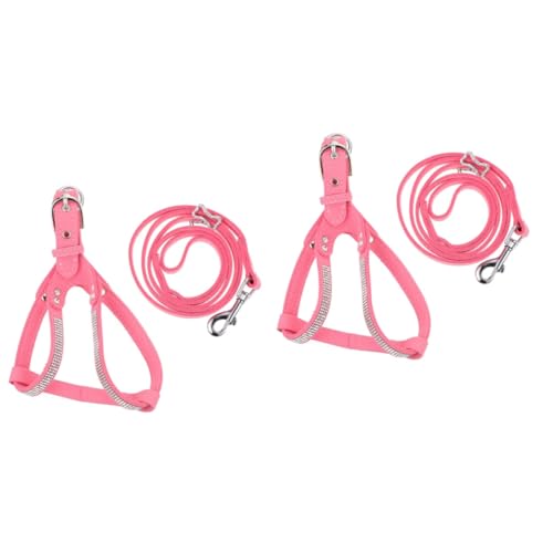 BESPORTBLE 2 Sätze Haustier Geschirr pet Supplies Dog Costume Haustiere Cosplay Kostü gehendes Hundegeschirr Leine Welpengeschirr Weste mit Strass besetzt Haustier-Traktionsseil Mikrofaser von BESPORTBLE