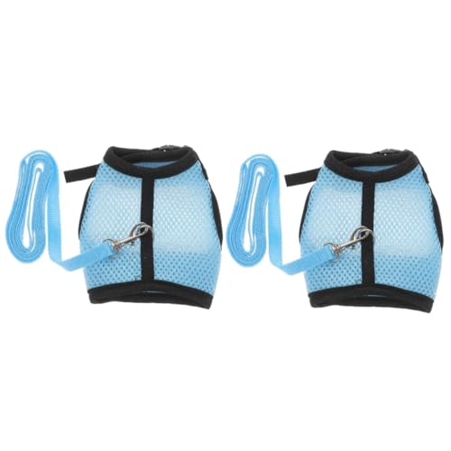 BESPORTBLE 2 Sets Meerschweinchen Futtersuche Spielzeug Haustier Hamster Leinen Spaziergang Traktion Seile Ziehen Seil Meerschweinchen Weste Leine Set von BESPORTBLE