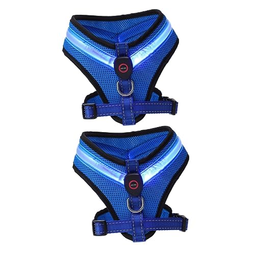 BESPORTBLE 2 Sätze Leuchtweste Für Hunde Das Blitzkostü Westengeschirr Für Hund Sommer-welpenweste Leuchtende Hundeweste Gepolsterte Hundeweste Leuchtende Haustierweste Warnweste Blue Nylon BESPORTBLE 2 Sätze Leuchtweste Für Hunde Das Blitzkostü Westengeschirr Für Hund Sommer-welpenweste Leuchtende Hundeweste Gepolsterte Hundeweste Leuchtende Haustierweste Warnweste Blue Nylon von BESPORTBLE