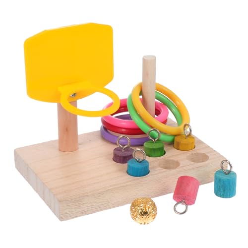BESPORTBLE 2 Sätze Vogel Spielzeug Dealspet-Zubehör hundetopf tablett Vogelspielzeug knete Spielzeug Spielzeuge Spielset aus Holz Papagei-Basketball-Shooting-Spielzeug Papageienbissspielzeug von BESPORTBLE