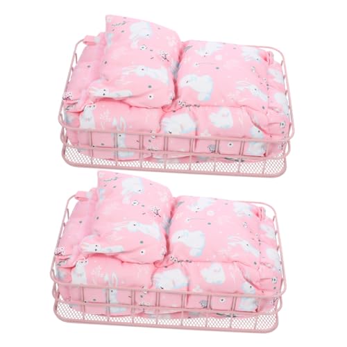 BESPORTBLE Metallhängematte Für Meerschweinchen Chinchilla-Bett 2 Sets Hängebett Für Eichhörnchen Mit Korb Bequeme Haustierkäfig-hängematte Zum Schlafen von BESPORTBLE