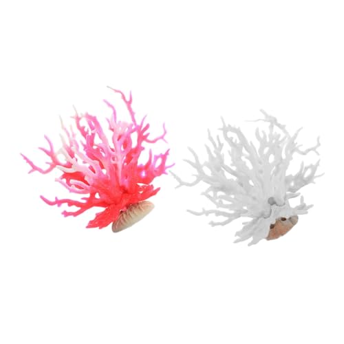 BESPORTBLE 2 Stück Aquarium Deko Korallen Zweige Fisch Tank Landschaft Dekoration Meerwasser Süßwasser Ornamente für Aquarium Gestaltung von BESPORTBLE