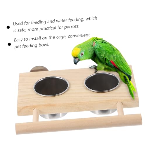 BESPORTBLE 2 Stück Edelstahl Papageien Futternapf mit Bissfestem Holzständer Stabile Futterschalen für Wasser und Futter Einfache Reinigung Geeignet für Kleine Vögel und Käfigmontage BESPORTBLE 2 Stück Edelstahl Papageien Futternapf mit Bissfestem Holzständer Stabile Futterschalen für Wasser und Futter Einfache Reinigung Geeignet für Kleine Vögel und Käfigmontage von BESPORTBLE