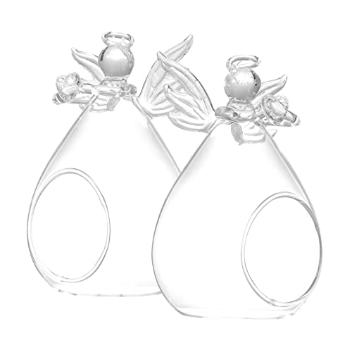 BESPORTBLE 2 Stück Engelvase Luftpflanzenhalter Anlage Makramee Aufhänger Farn Terrarium Mit Hängenden Pflanzen Baum Garten Gießkanne Bausatz Künstlich Girlande Eukalyptus Globen Glas von BESPORTBLE