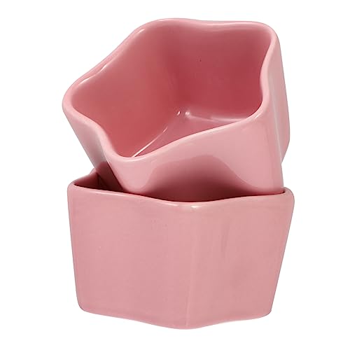 BESPORTBLE 2stücke Keramische Futternäpfe Für Kleintiere Star-Shaped Futter Und Wasserschalen Für Hamster Meerschweinchen Ratten Rutschfestes Design von BESPORTBLE