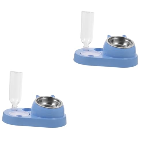 BESPORTBLE 2St Essgeschirr für Haustiere automatische Haustiertränke 2-in-1-Kipp-Futternäpfe pet Feeder pet Feeding Station Wasserspender Hundenäpfe Futterspender für Tiere Hundekäfig-Feeder von BESPORTBLE