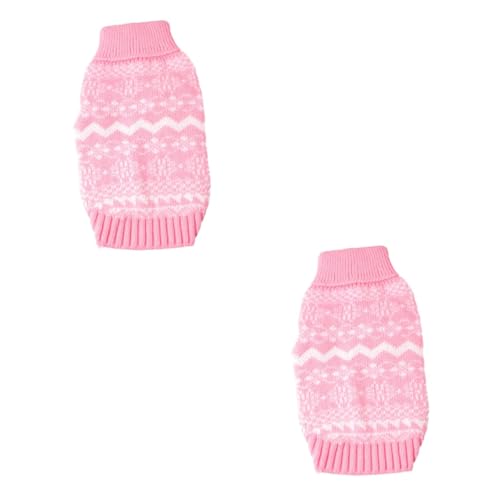 BESPORTBLE 2 Stück Haustier Winterkleidung Hundekleidung Rollkragenpullover Hoher Kragen Pullover Strickpullover Hundepullover von BESPORTBLE