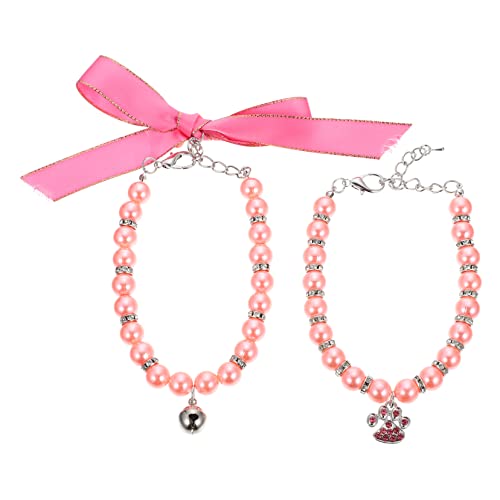 BESPORTBLE Halskette Festliches Haustier Ornament für Hundezubehör Kätzchen 2er Set von BESPORTBLE