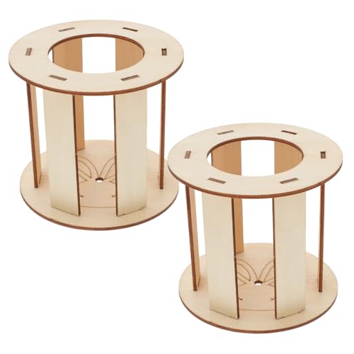 BESPORTBLE 2 Stück Holz Futterstation für Meerschweinchen Robuster Heuhalter zur Vermeidung von Futterverschwendung für Käfige und Freigehege Platzsparend und Langlebig von BESPORTBLE