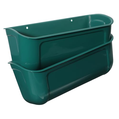 BESPORTBLE 2 Stück Hühnerfuttertrog Futtereimer Anti Drop Futtertrog Montierbar Schweinefutterspender Vögel Futterrinne Wassertröge Für Nutztiere Futtertrog Für Hühnerfutter von BESPORTBLE